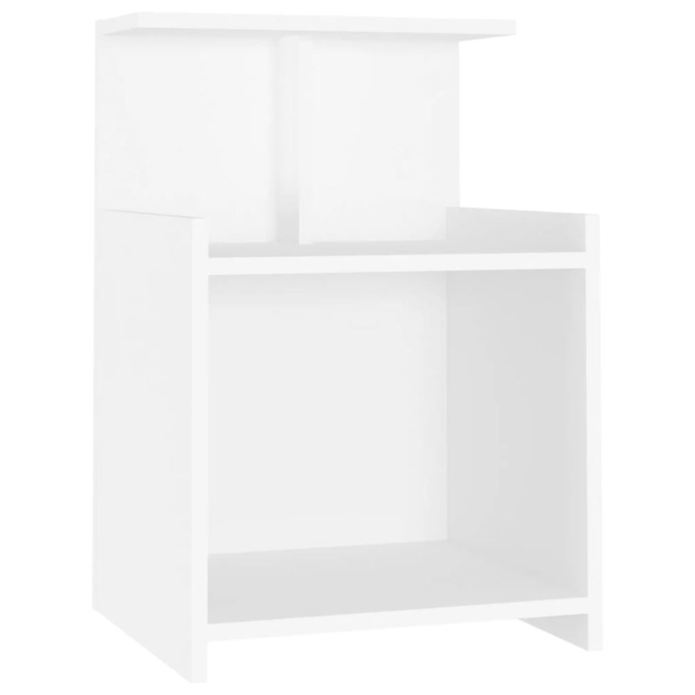Vidaxl Nočný stolík biely 40x35x60 cm drevotrieska